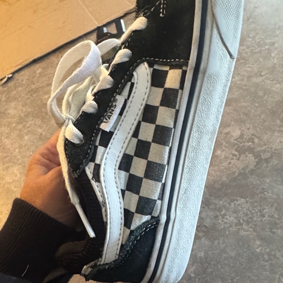 Vans Kids Checkered Black and White Sneakers - Picture 4 of 5